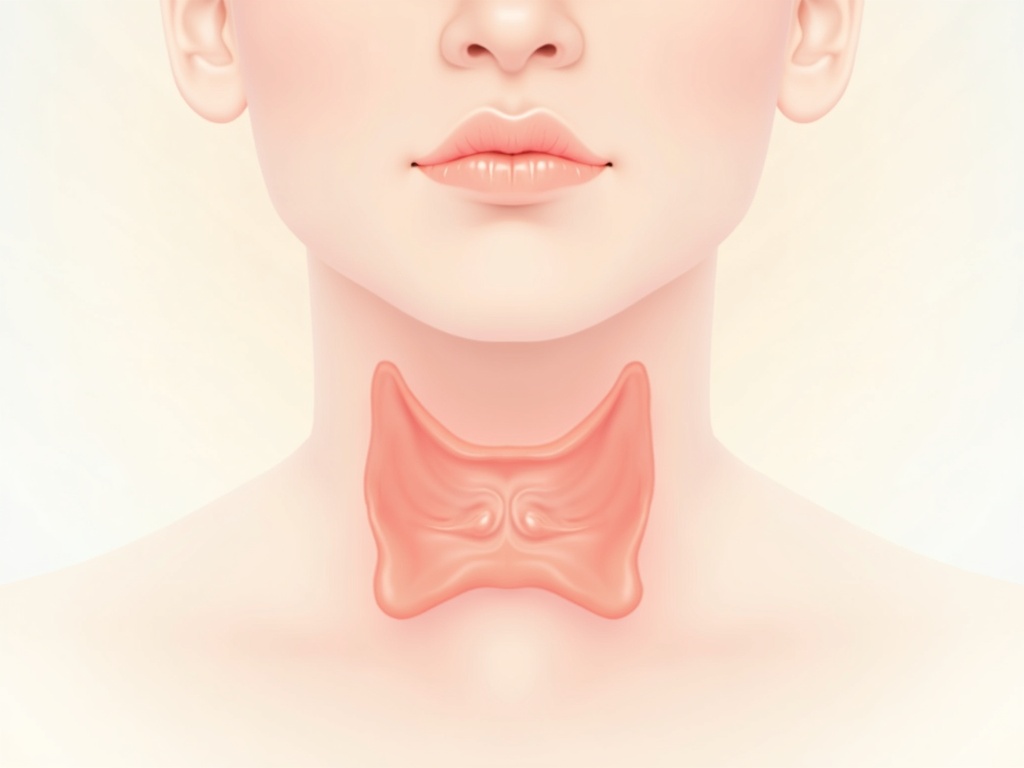Illustration der Schilddrüse — das Organ, das bei Hashimoto durch das Immunsystem angegriffen wird