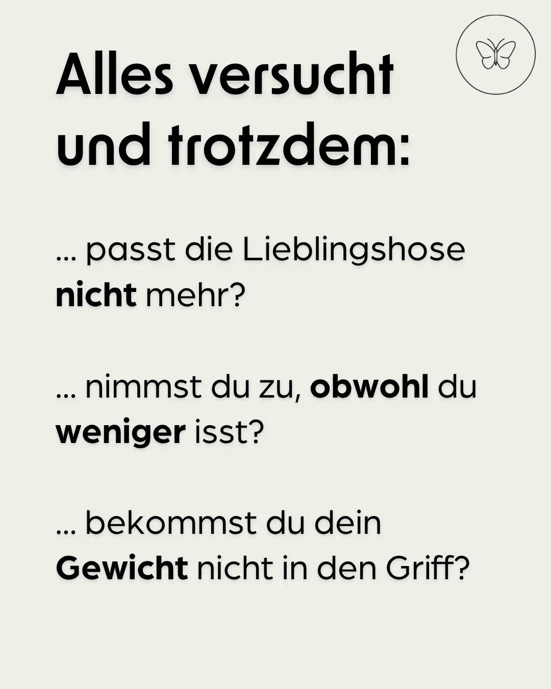 Alles versucht — und trotzdem kein Gewichtsverlust?